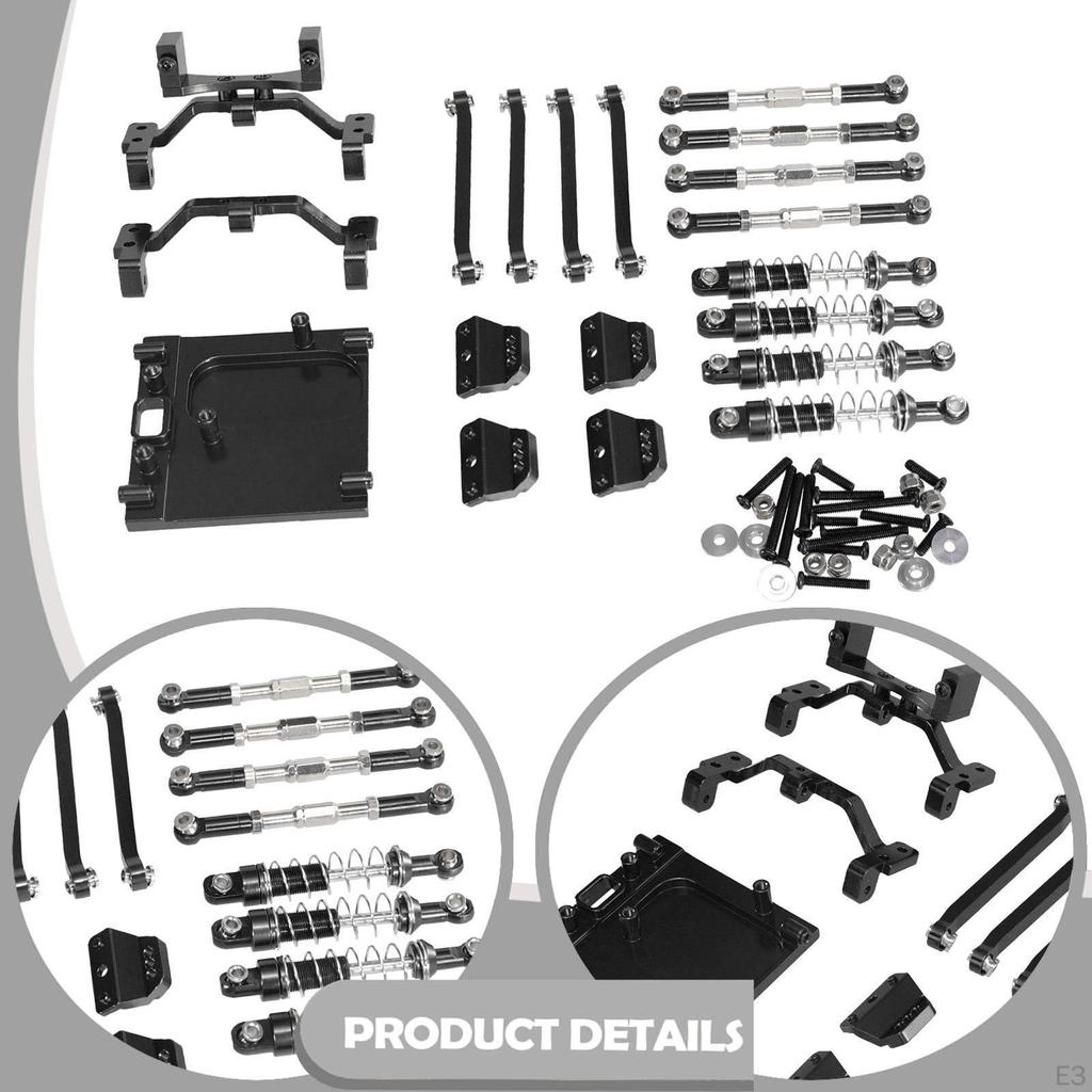 1/12 RC Car Parts Kit Servo Mount Spare Part Aluminum Alloy Shock Absorber Tie Rod for MN99S DIY