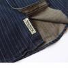 Men's Casual Retro Striped Denim Shirt Jacket - Long-Sleeved, Loose Fit for Spring and Autumn