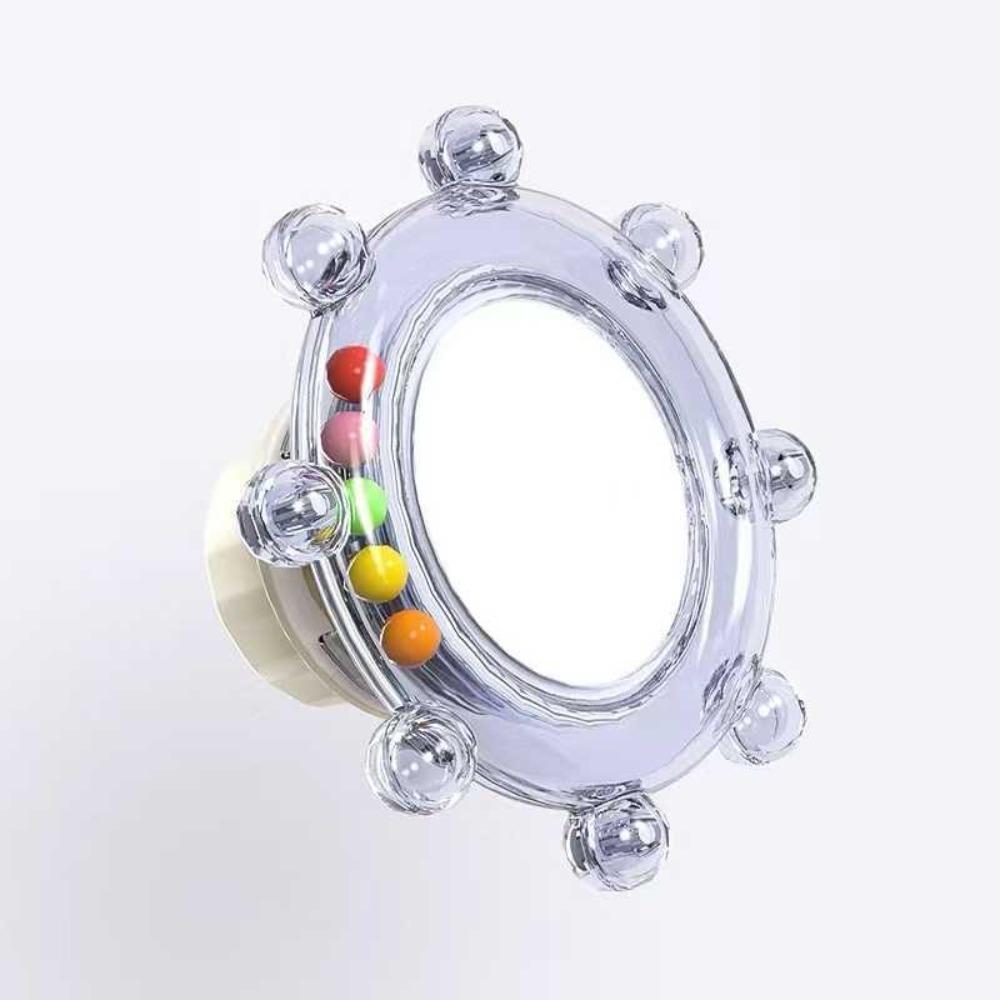 Colorful Ball Bird Mirror Perch Wear-Resisting Parrot Spinning Wheels Bird Cage Toys Small Parrot синий