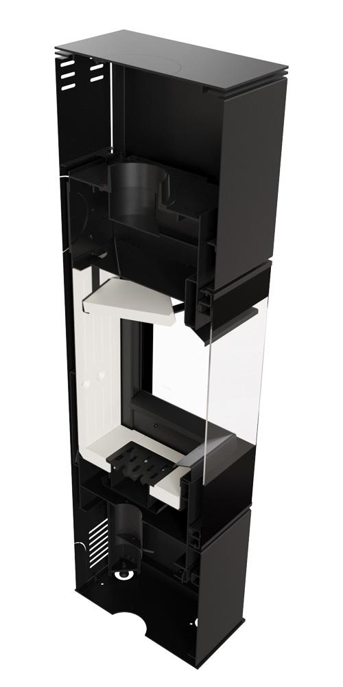 Wood burning steel stove KRATKI REN/M right Ø 150 7 kW self closing door