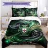 Set Biancheria da Letto Stampata Calcio Portogallo 3 Pezzi Set Copriletto Traspirante Accogliente come Regalo per la Casa Nuova o per le Feste