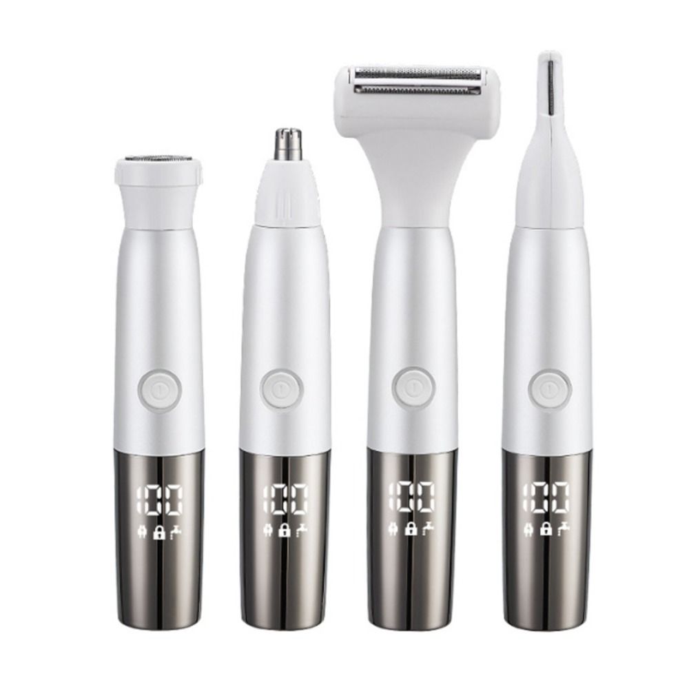 4-in-1 Hair Removal Device Low Noise Hair Remover Portable Women Body Shavers Set