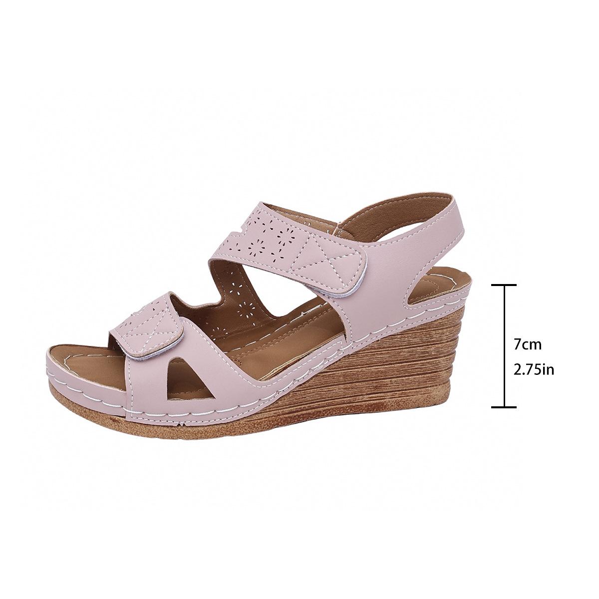 

Bestseller Women s Wedge Sandals 2025 - Summer Fashion Adjustable Straps Hook Loop Slip-Resistant Comfortable Beach Shoes 43