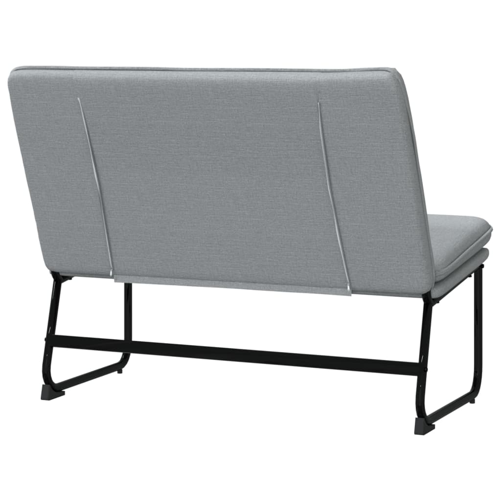 Light Grey Bench 100 x 75 x 76 cm Fabric