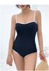 South Korea 1011 New Swimsuit Women, Split Skirt Student Belly Conservative Hot Spring Swimsuit One-piece Ins Style