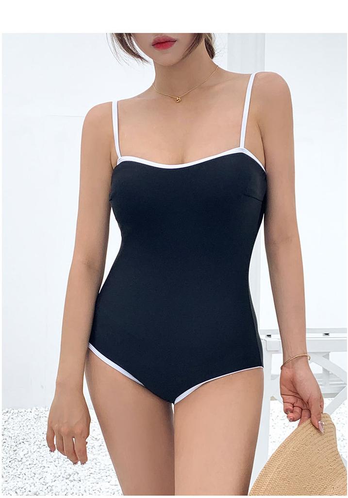 South Korea 1011 New Swimsuit Women, Split Skirt Student Belly Conservative Hot Spring Swimsuit One-piece Ins Style