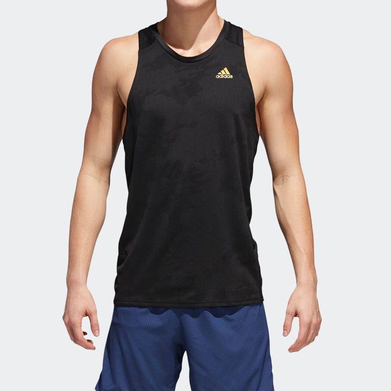 Adidas Tank Tops Men's Black Crew Neck Moderate CE7278