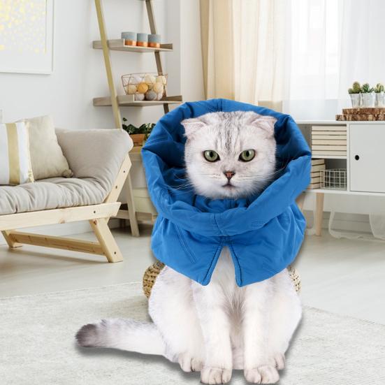 Yousheng Cat Protective Cone Adjustable Windproof Friendly to Skin Prevent Bite Polyester Wound Healing After Surgery Cat Dog Collar Pet Supplies