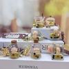 Pearl Milk Tea Bear Keychain - Floating Cartoon Pendant for Backpack or Car