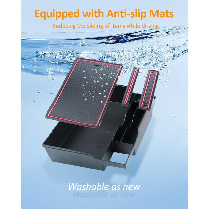 CDEFG for Ford Explorer Accessories 2020-2024 2025 Center Console Organizer Tray (Base, XLT, ST-Line, Limited, Timberline, ST, King Ranch Platinum)