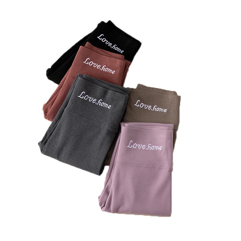 Women's High Waist Velvet-Lined Leggings - Seamless, Double-Sided Brushed, Slim Fit, Perfect for Autumn and Winter.
