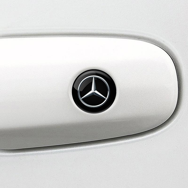 CRY1 2Pcs Car Styling Lock Keyhole Stickers Decoration Protection For Mercedes-Benz A B C E G S Class CLA CLS GLA GLB GLC GLE GLS