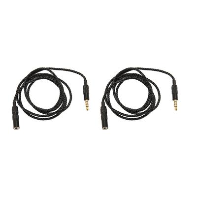 2Pcs 3.5mm Male To 3.5mm Female Headphone Cable 3.5mm Aux Jack Headphone Extension Cable for