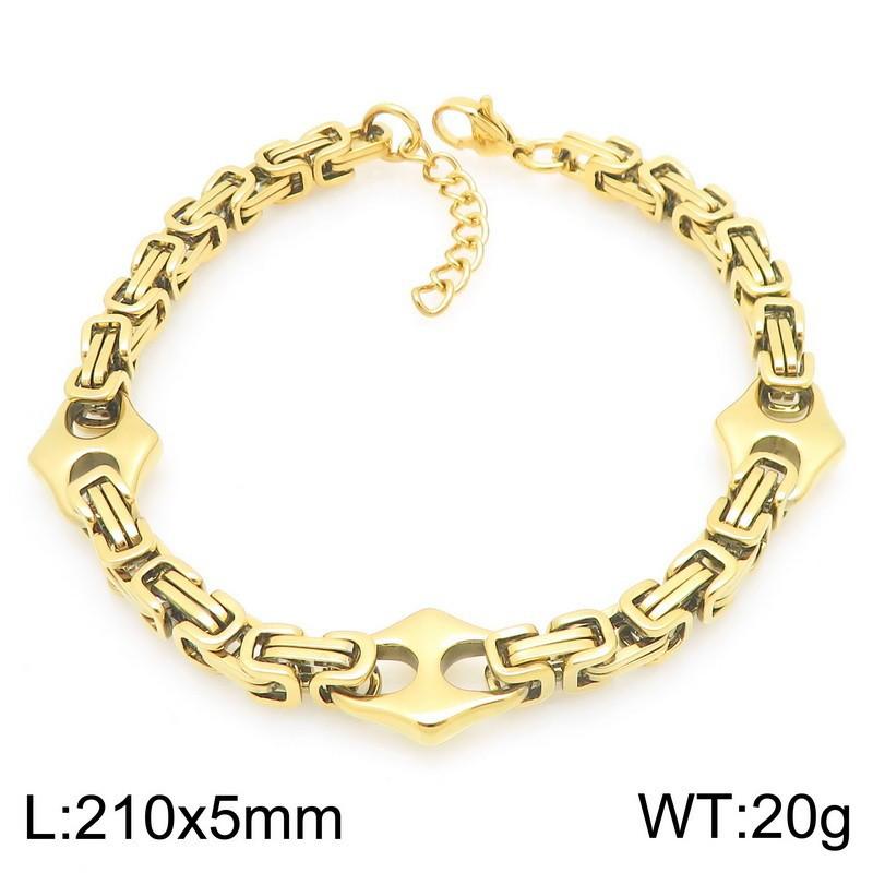 2026 Personalized Versatile Lip Chain Jewelry, Japanese and Korean Byzantine Emperor Chain Splicing Pig Nose Titanium Steel Trendy Men's Bracelet