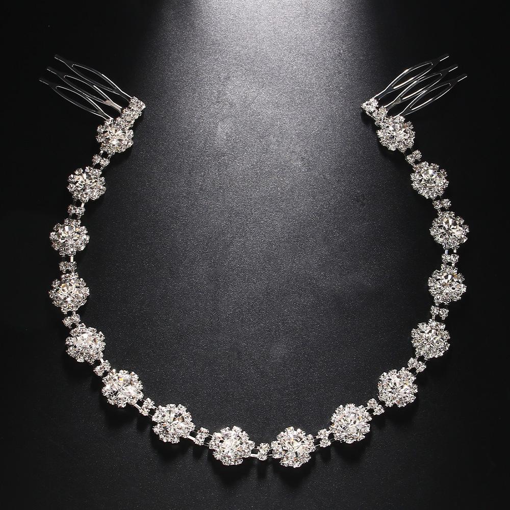 

Корейская заколка с перевернутым гребнем, стразы, невеста, цветочные украшения, свадебные аксессуары для волос серебряный