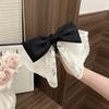French Lace Bow Ponytail Clip Sweet Shark Clip Bohemia Holiday Style Hairpin Hair Accessories