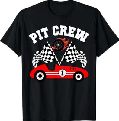 Pit Crew Familie Rennen Geburtstag Rennauto T-Shirt