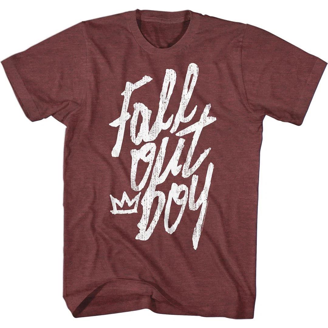 Рукописная музыкальная футболка с логотипом Fall Out Boy 140