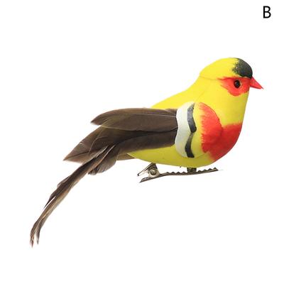 Artificial Oriole Bird Decoration Artificial Feather Bird Craft Ornament Simulation Little Bird Outdoor Garden Decoration