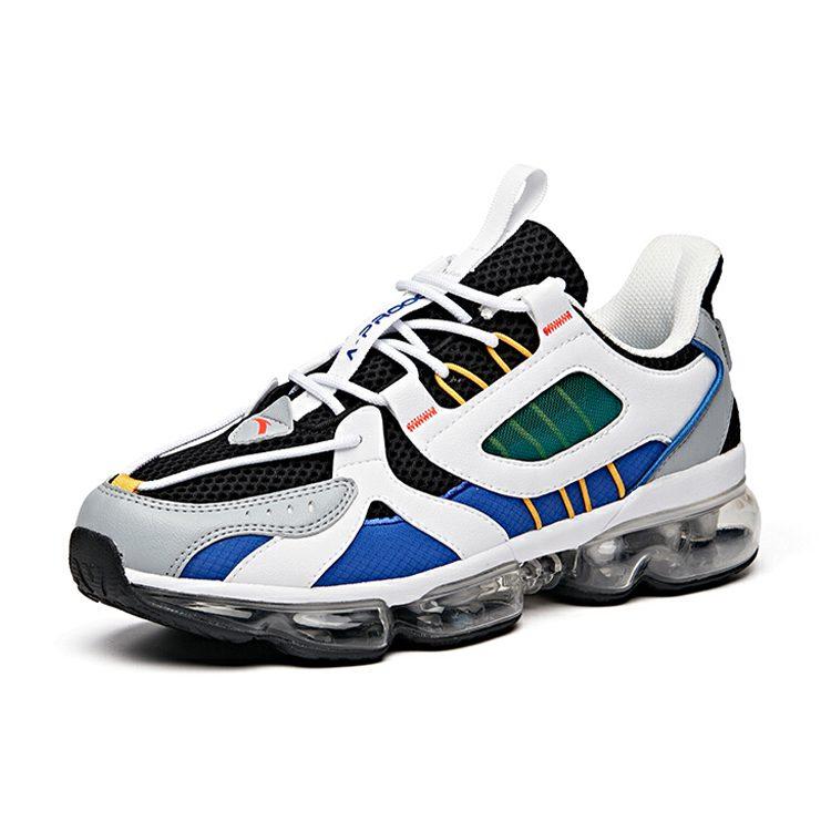 Anta Cushioning Breathable Impact Resistant Low Top Running Shoes Men's White Blue 912025504-1