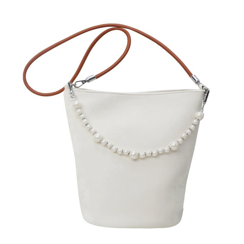 Popular fashion small bag women's new trendy fashion texture pearl handbag crossbody bucket bag