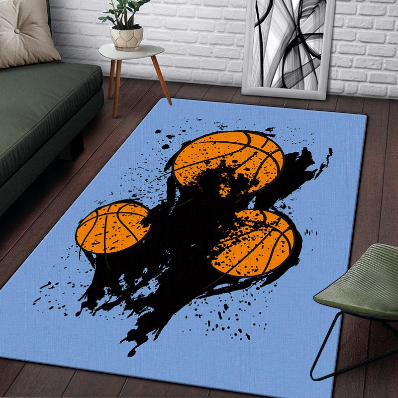 Basketball Large Rug for Living Room 3D Printing Carpet Bedroom Area Rug Bathmat Soft Rug Home Decoration Table Mat Pet Mat