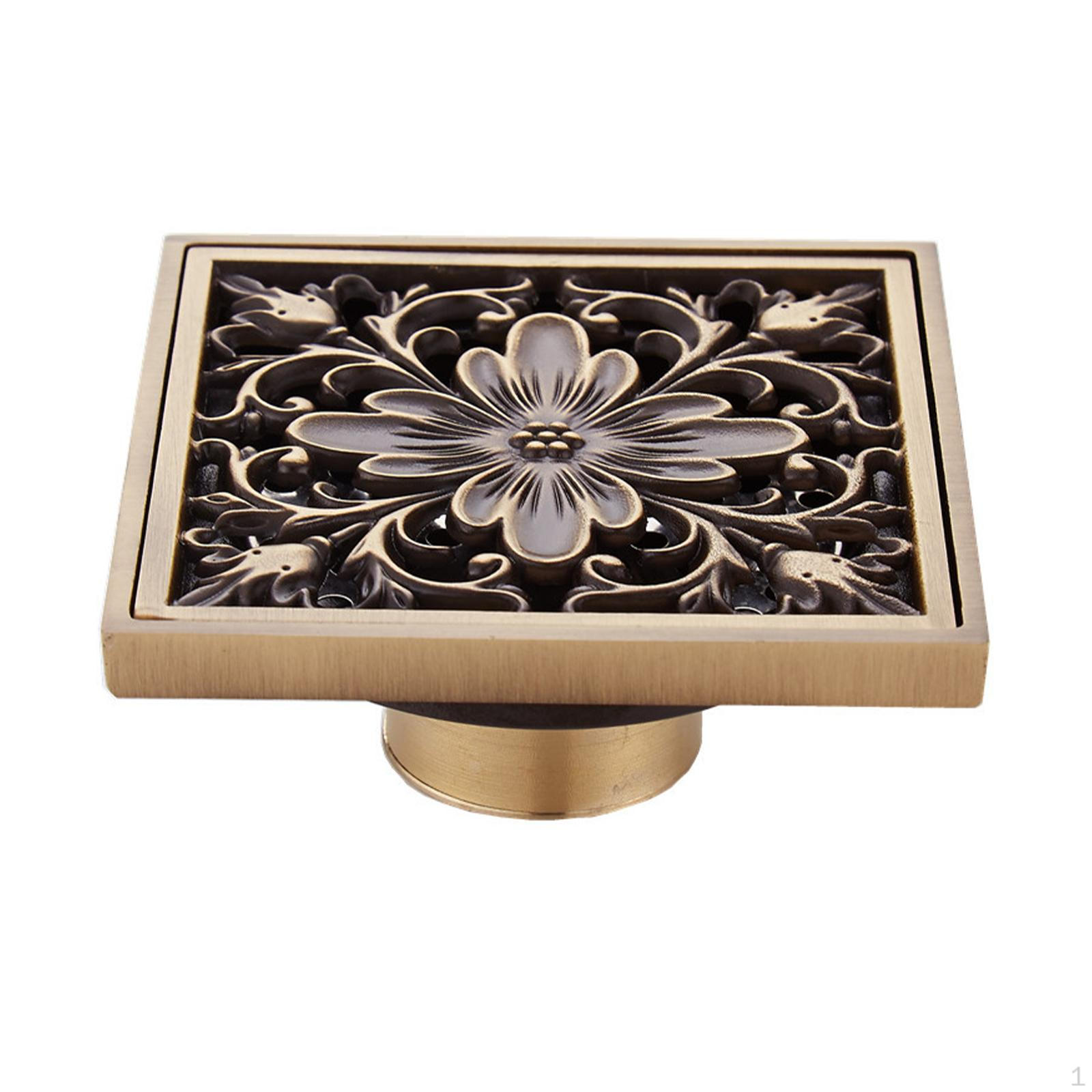 Brass Shower Floor Drain Resistance 4 Inch for Kitchen Style A