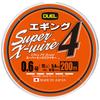 DUEL PE Line Super X Wire 4 Eging 200m White with Orange Markings 0.6 Color