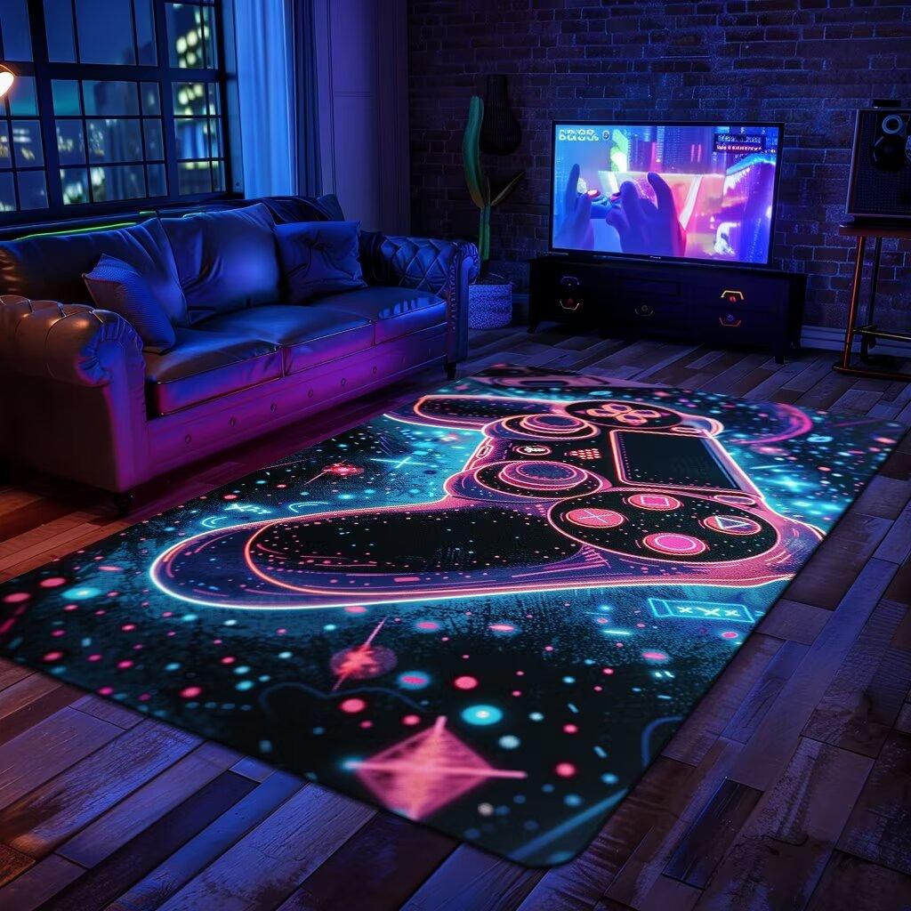 

Игровой ковер для гостиной, дивана, журнального столика, спальни, коврика, мягкого одеяла для спальни и декора комнаты, стильного ковра для геймеров 140*200cm