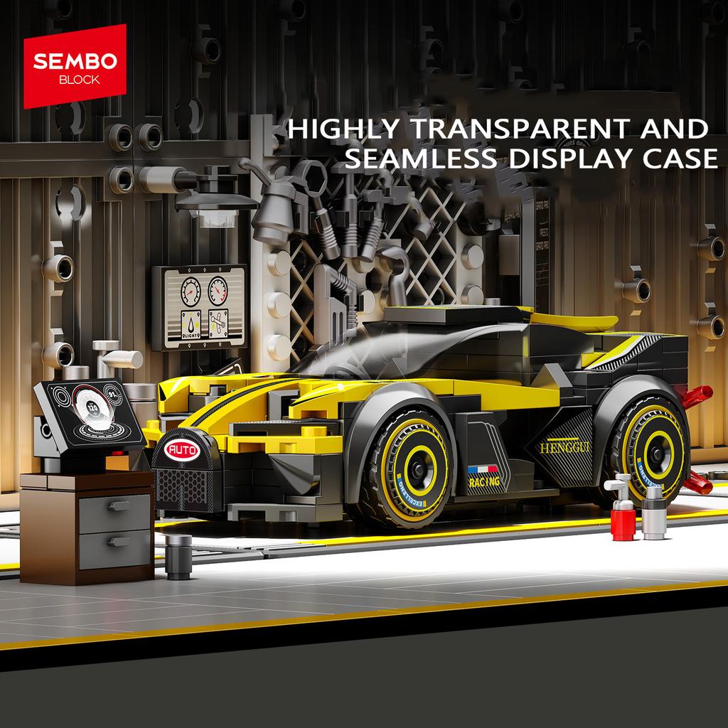 SEMBO BLOCK City Famous Technical Sports Car Supercar Model Assembly Building Block MOC Vehicle Bricks ideas Toys For Kids Gifts