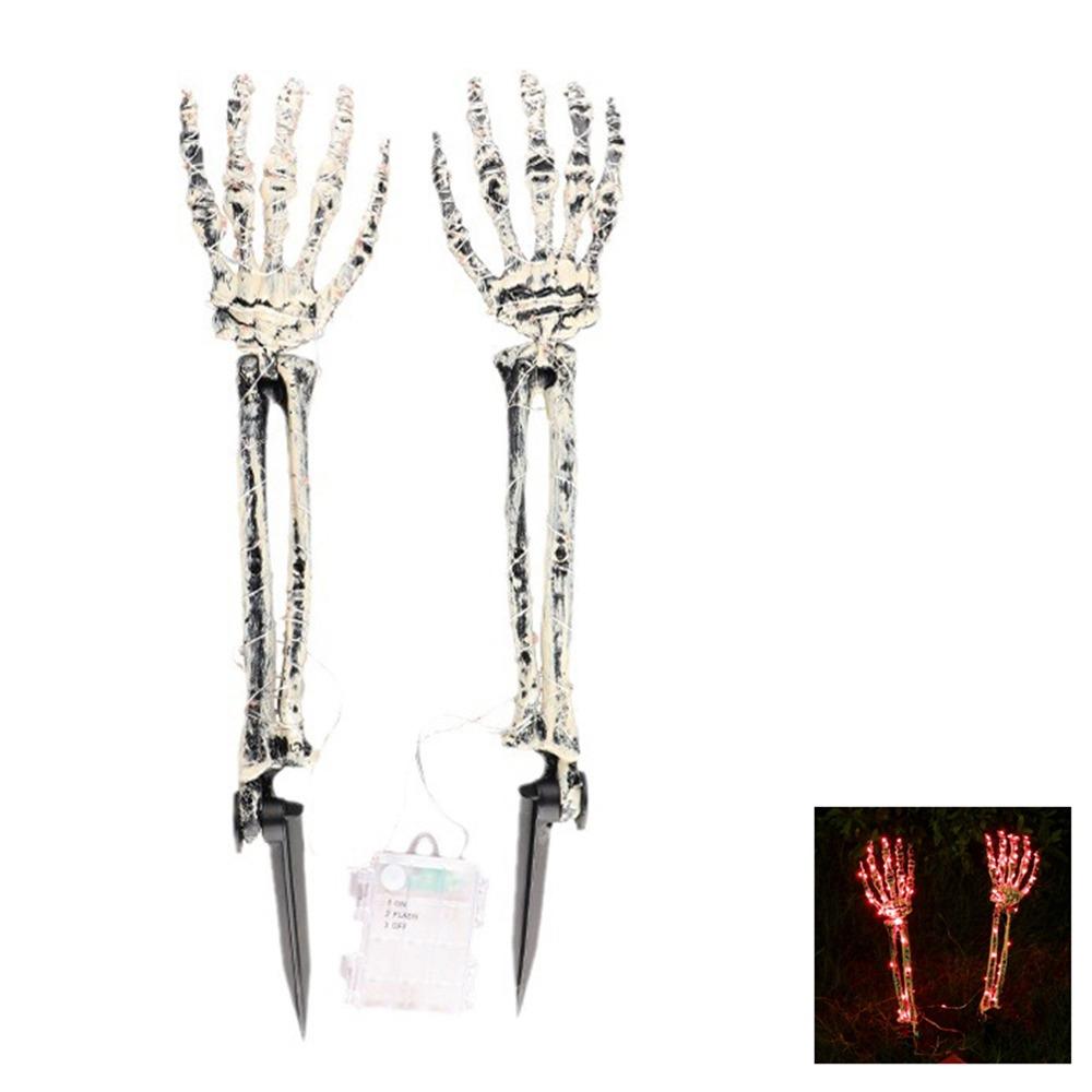 Exquisite Lighted Skeleton Hand Props Handmade Halloween Decorative Lights  Halloween Party