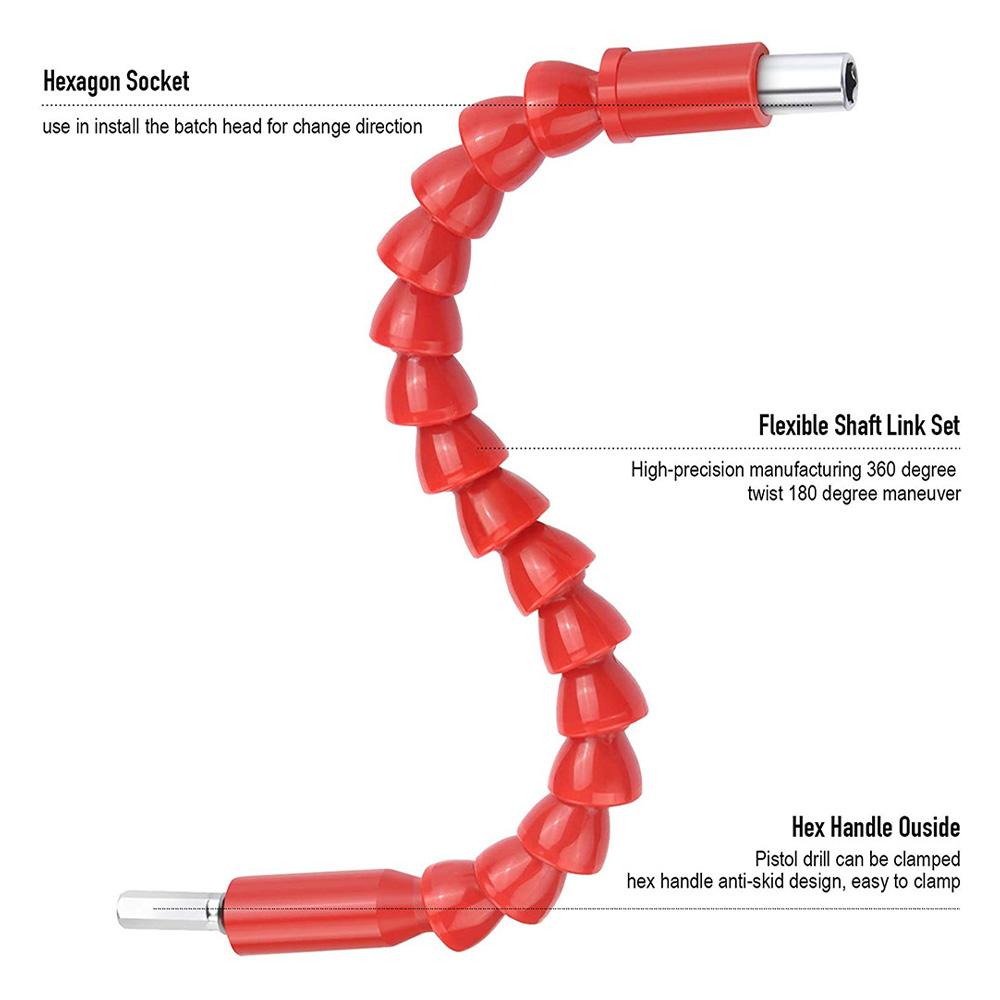 Universal Drill Soft Linked Axis Extension Rod Flexible Bendable Strong Drill Accessory for Enhanced Reach And Control