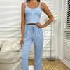 Women's Homewear Lace Camisole Trousers Set of Comfortable Stretch Home Leisure Can Be Worn Outside Pajamas
