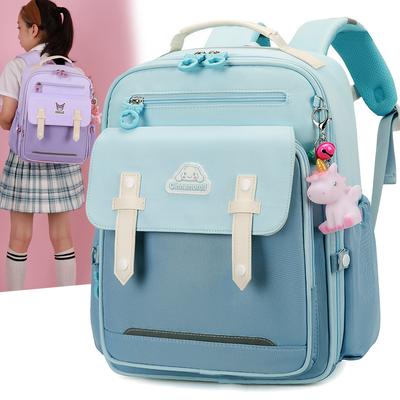 Mochila escolar para menina do ensino fundamental 3º ao 6º ano desenho animado nova mochila com proteção para a coluna redução de peso mochila de grande capacidade