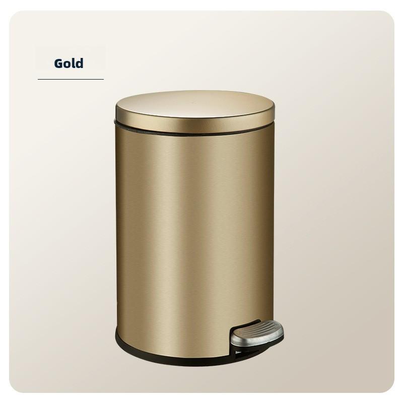 Stainless Steel Garbage Bin Household Foot Pedal Rubbish Storage Basket Kitchen Bathroom Large Capacity Trash Can