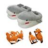 [POPULAR MARKET] Animal Slippers Plush Toy Cute Fluffy Animal Fox Shark Funny Miscellaneous Goods Indoor [Parallel Import]