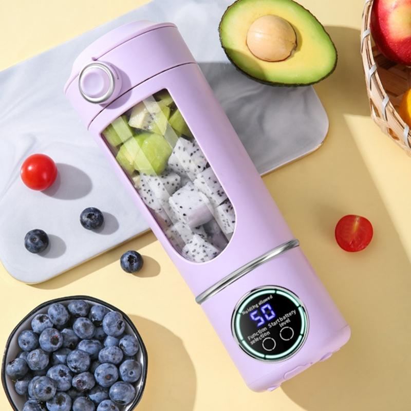 700ml Smoothie Blender Portable USB Rechargeable Juicer with High Speed Motor Mixing Cup for Protein Shakes and Juices