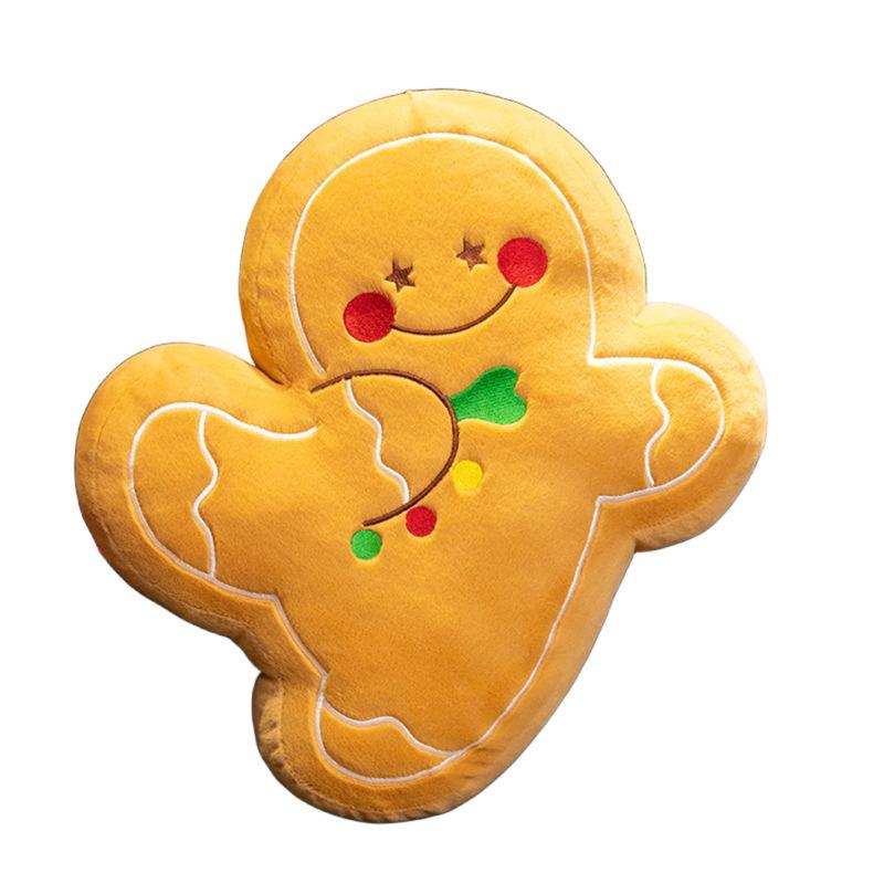 Happy Christmas Doll Gingerbread Man Pillow Scarf Snowman Doll Christmas Tree Wreath Plush Ornament Pendant