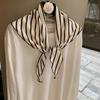 Striped Premium Outer Shawl Vertical Strip Versatile Simple Triangle Scarf with Silk Scarf Shading Breathable Triangle Scarf