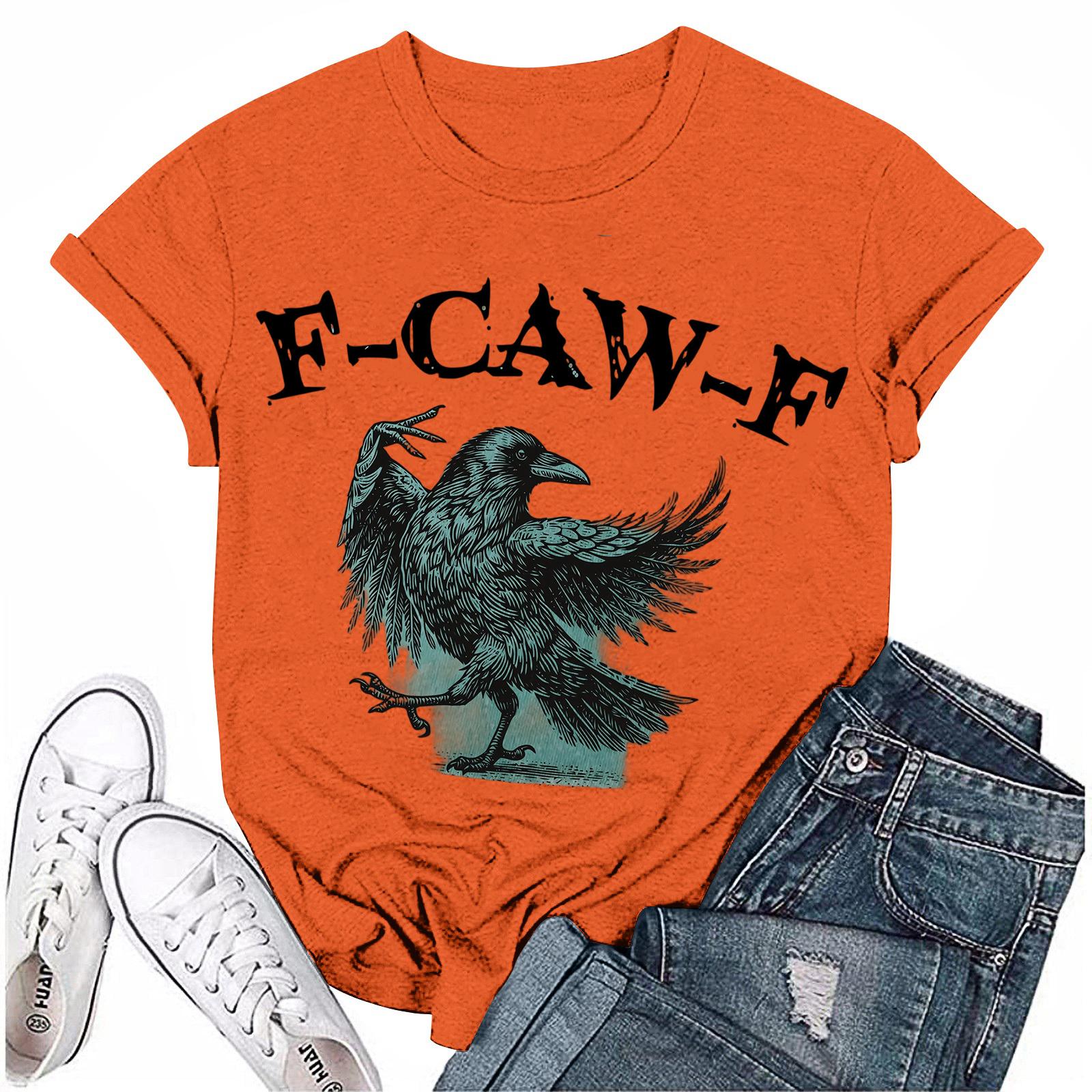 

Женский топ с круглым вырезом и короткими рукавами с 2D-принтом XL шафрановый