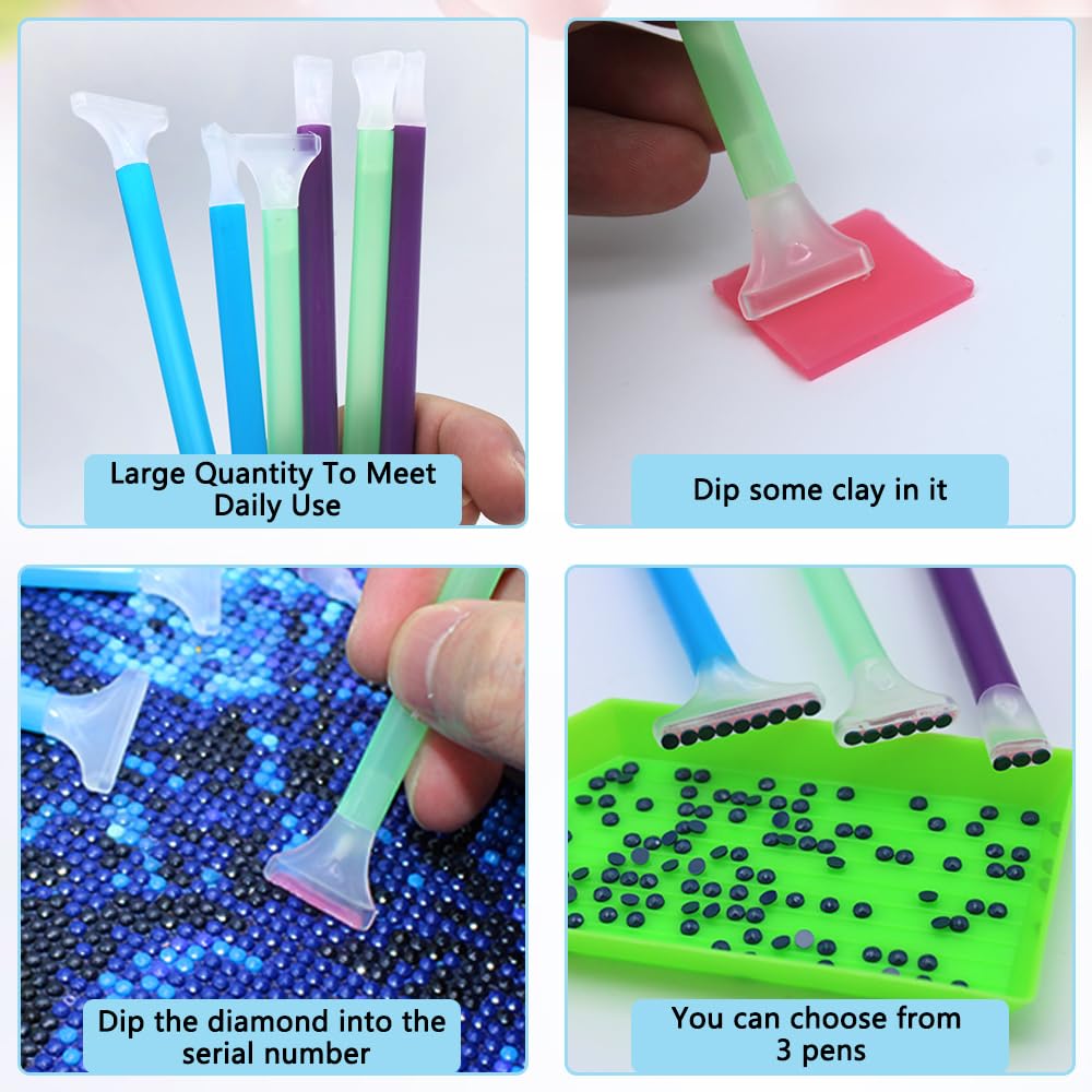 AIFUDA Diamond Art Painting Tools - 45 Diamond Pens & 20 Adhesive Clay for DIY Diamond Painting