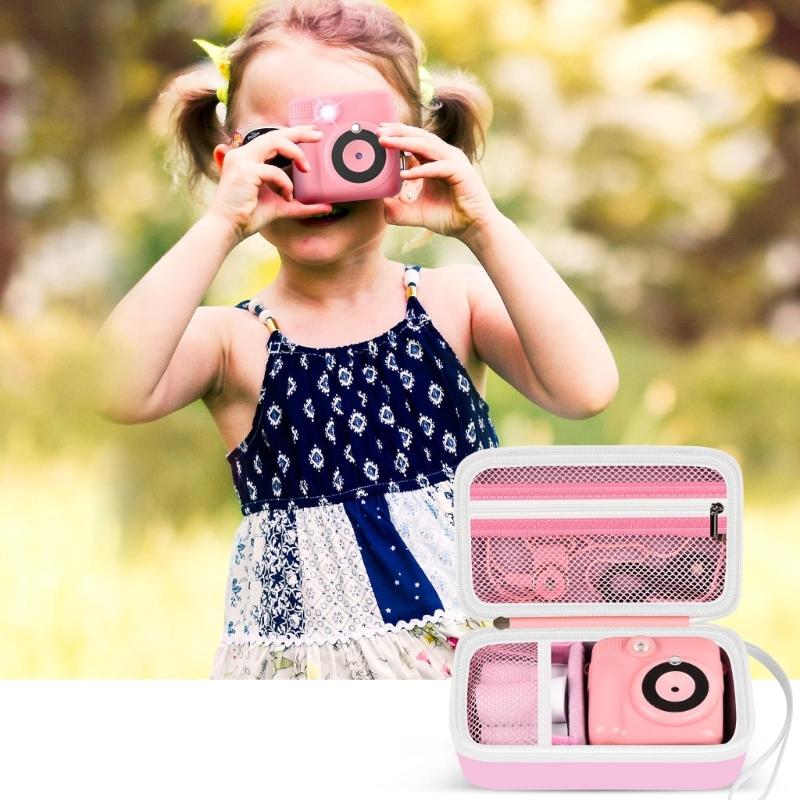 Waterproof Shockproof EVA Kids Camera Case with Wrist Strap for Print Cameras Accessories Storage and Travel