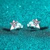 Geometric Triangle Moissanite Stud Earrings Women Sterling Minimalist Fashion Jewelry 2025