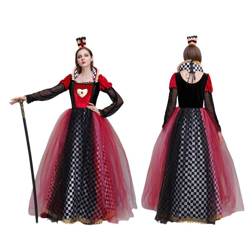 

В Стране Чудес Алиса Красная Королева Костюм на Хэллоуин Шоу Косплей Головной убор С XXL