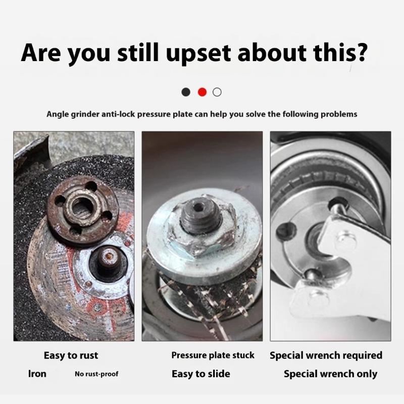 Inner Outer Angles Grinder Flange Nut Angles Grinder Pressure Plate for Angles Grinder Type 100 Thread