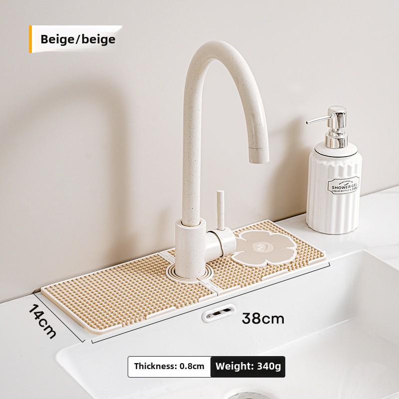 Silicone Faucet Drain Pad - Waterproof Kitchen & Bathroom Splash Mat