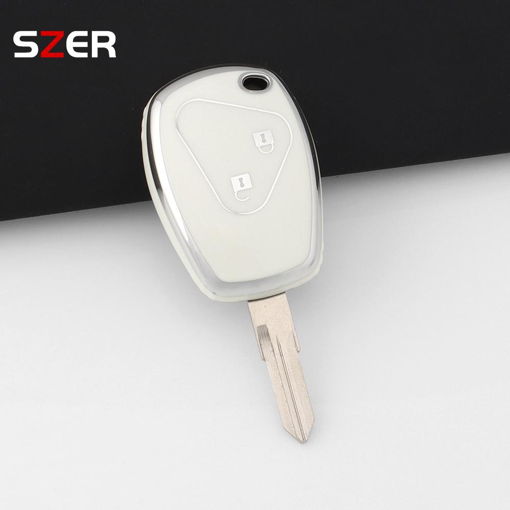 Tpu Car Key Case Cover For Renault Trafic Clio Duster Logan Dacia Sandero For Nissan Terrano Almera Protector Fob Keychain