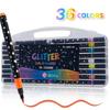 Double-Ended Glitter Marker Pen: Soft-Tip Watercolor Pen for Journaling & Painting, Non-Toxic & Washable, Ideal for Kids