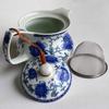 Yxhupot Teapot 15oz Blue White Porcelain China Stainless Steel Infuser Flower cihu mudan
