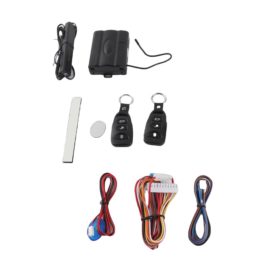 Car Keyless Entry System Kit Intelligent PKE Push Button Remote Start Kit with Trunk Release for 12V Fuel Vehicle